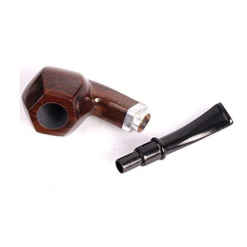 Doxungo Ebony Smoking Pipe - Classic Detachable Tobacco Pipe With Mahogany Frame