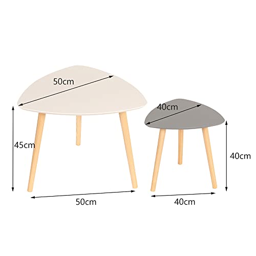 Mymai Hwb05-Gwe Coffee Table Set Of 2 For Living Room And Bedroom - Elegant Design