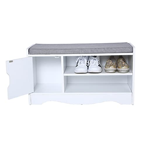 Heute Shoe Bench Shoe Rack With Cushion For 4-6 Pairs Of Shoes
