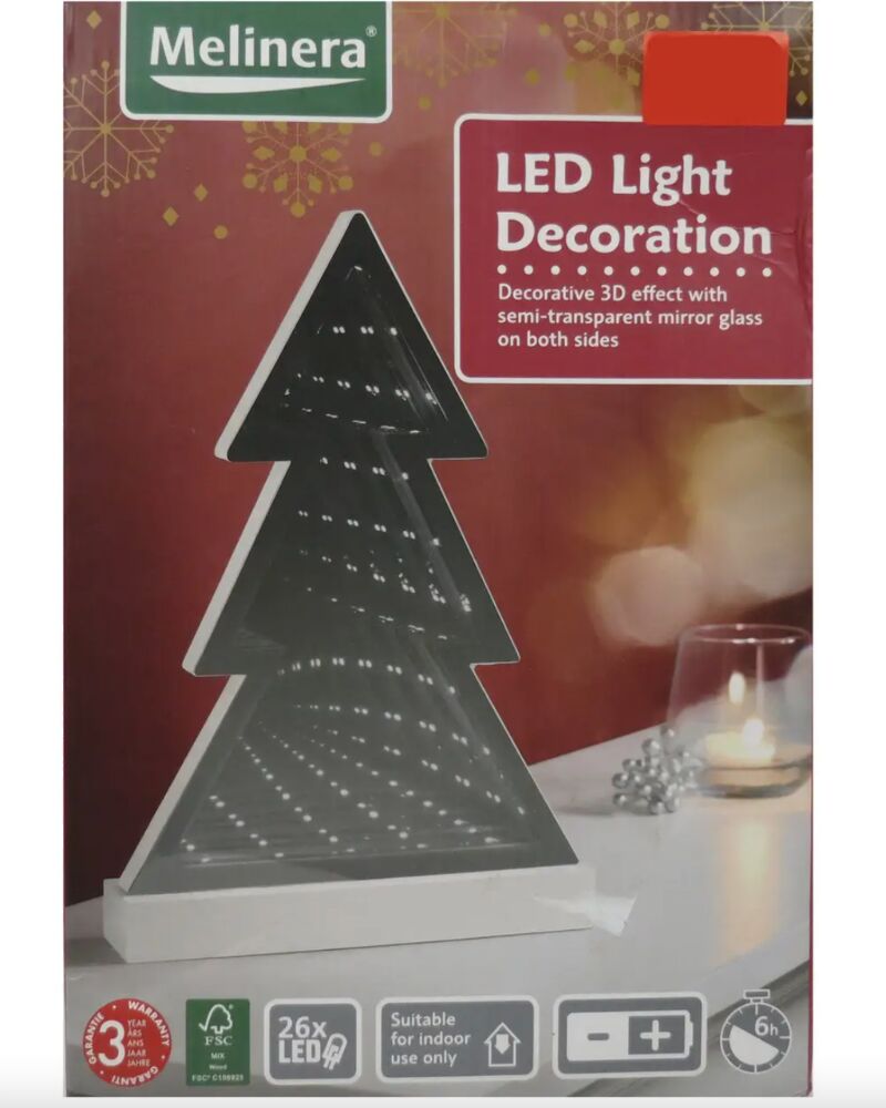 SunLamp Melinera 3D Christmas Tree - LED Backlight Mirror Surface