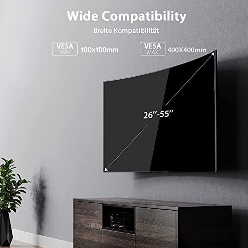 Perlegear Tv Wall Bracket For 26-55 Inch Tvs - Ultra Slim With Tilt Feature