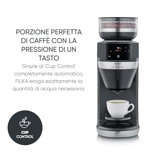 Severin Filka Fully Automatic Filter Coffee Maker - 5-In-1 With Grinder
