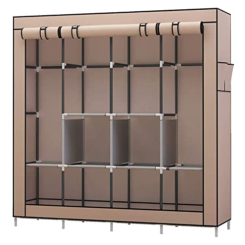 Udear Canvas Portable Large Wardrobe - Sturdy & Spacious Storage