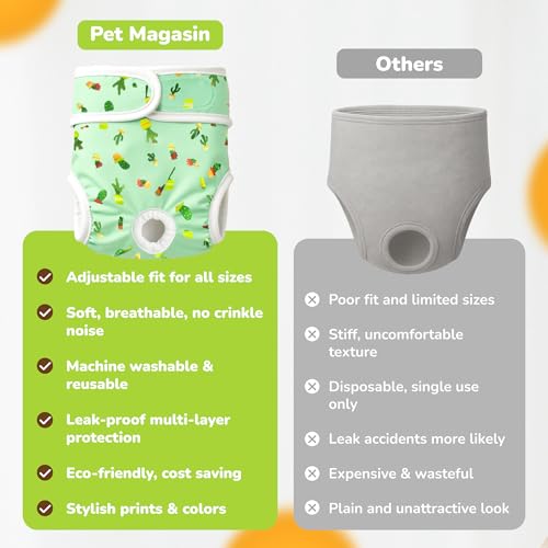 Pet Magasin Reusable Dog Nappies - Xs, Highly Absorbent & Eco-Friendly