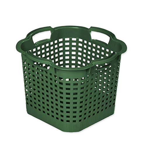 Novatool Green Garden Basket - 25 Litre Harvest Basket With 4 Handles