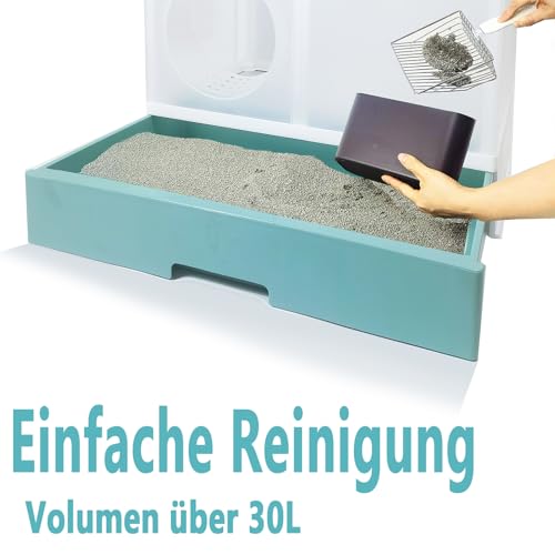 Petraum Xxl Cat Litter Tray With Lid - Spacious & Odour Controlled