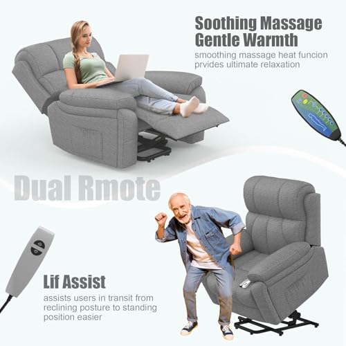 Baretay Lift Chair Recliner With Massage & Heat - Ultimate Comfort