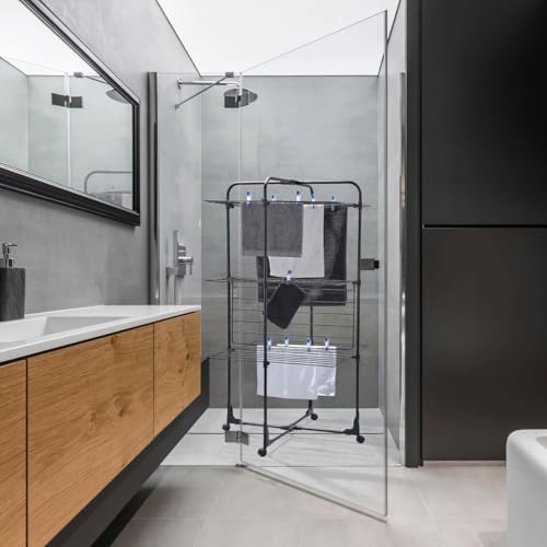 Leifheit Classic Tower 270 Dryer With Wheels - Space-Saving Design