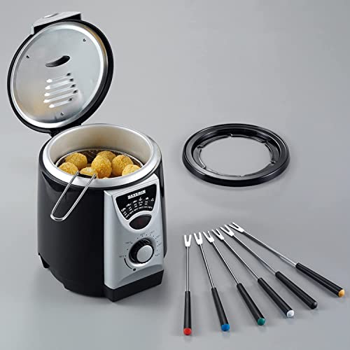 Severin Fr 2408 2-In-1 Mini Deep Fryer With Fondue Set - Enjoy Crispy Snacks
