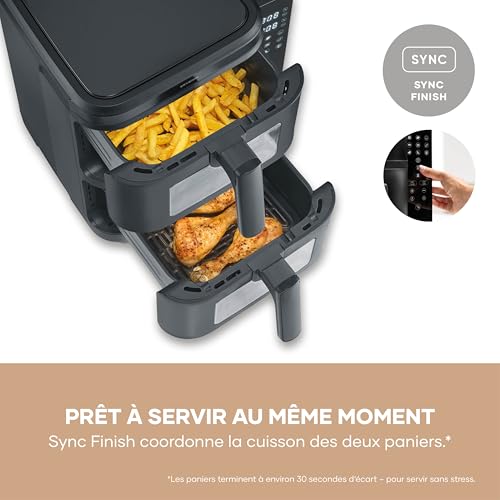 Severin S-Fry Duo Stack Hot Air Fryer - Oil-Free Cooking & 9 Programs