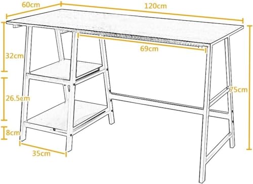 Sogesfurniture Computer Desk - Stylish Workstation With Ample Storage