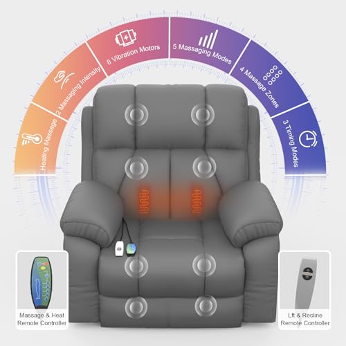 Yonisee Lift Chair Recliner With Massage & Heat For Ultimate Relaxation