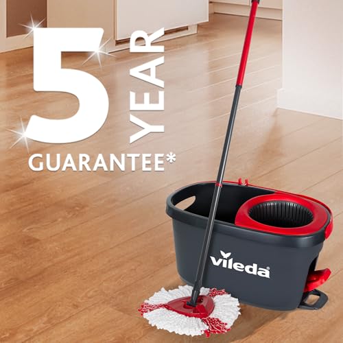 Vileda Easy Wring & Clean Spin Mop & Bucket Set | 130 Cm Handle | Hands-Free Wringing