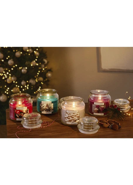 Livarno Home Scented Candle - Birchwood Pine Green, glass jar with lid