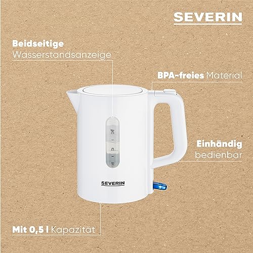 Severin Travel Kettle Set - 0.5L Portable Kettle With Cups & Spoons