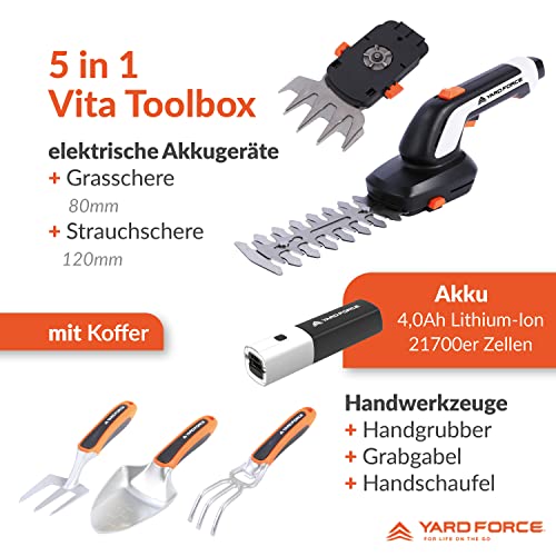 Yard Force Vita Hx V05S Tool Box With 4V Battery - Lightweight & Compact
