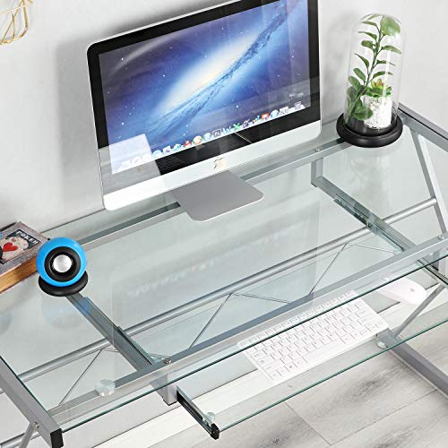 Dlandhome Computer Desk With Keyboard Tray - Perfect For Small Spaces