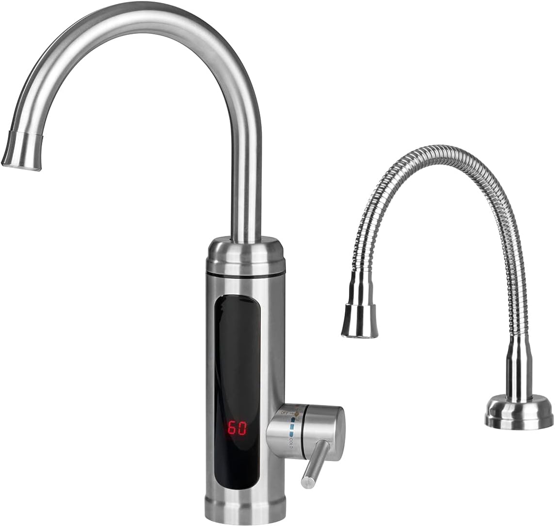 AquaHeat Kitchen Faucet Instant Water Heater with LED Display