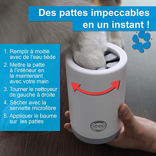 Fennitti Paw Cleaning Kit For Dogs And Cats With Silicone Brush, Balm And Towel - Cleans Paws Easily