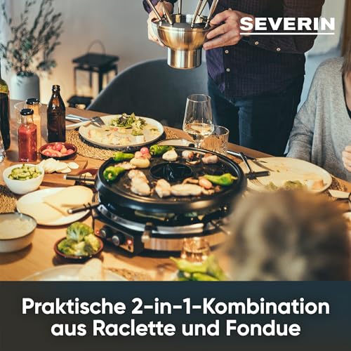 Severin Raclette And Fondue Grill For 8 People - 1900W Power