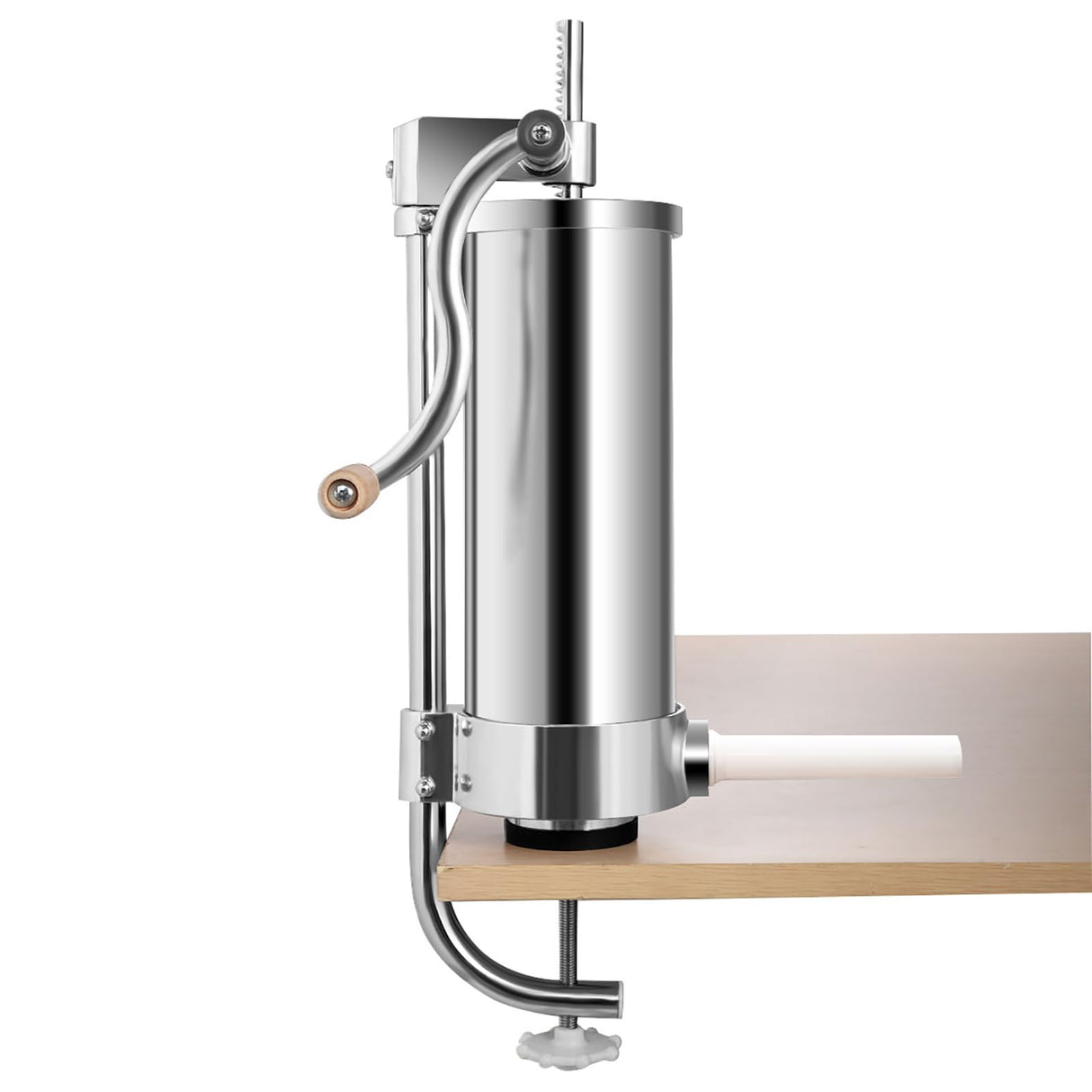 COSTWAY stainless steel manual sausage filler with table clamp and filling tubes