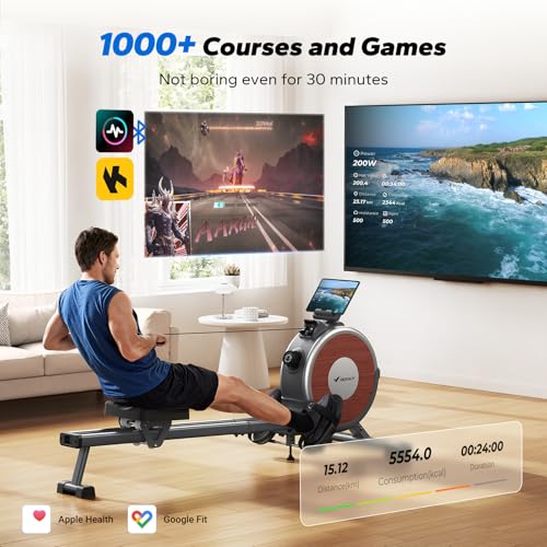Merach Rowing Machine With App Compatibility & Quiet Resistance