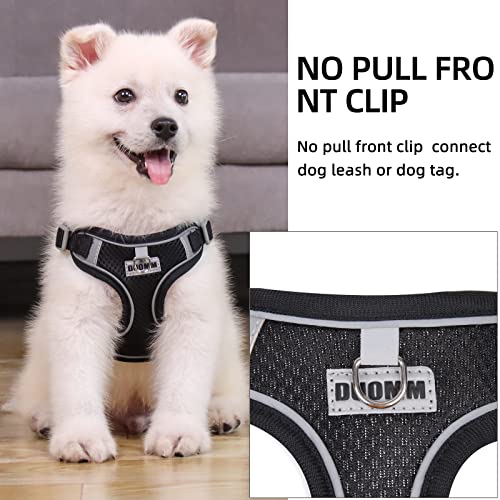 Rennaio Dog Harness No Pull, Adjustable Puppy Harness With Reflective Design