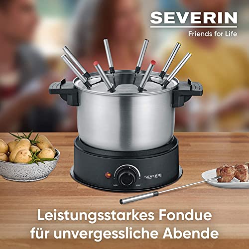 Severin Fo 2470 Fondue Set - Electric Stainless Steel With 8 Forks