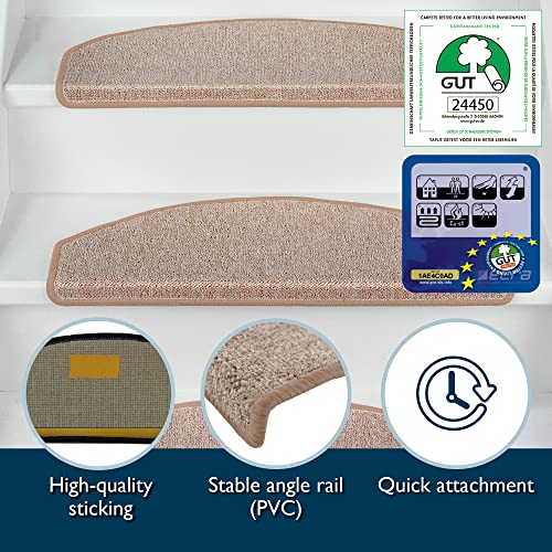 Beautissu Anti Slip Stair Carpet Treads - Safety & Noise Reduction