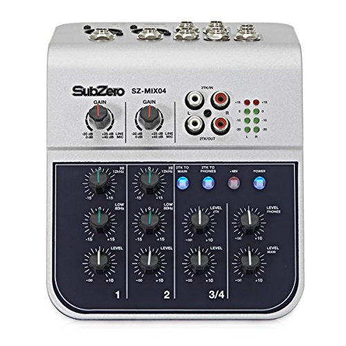 Subzero Sz-Mix04 4-Channel Mini Mixer - Compact & Versatile