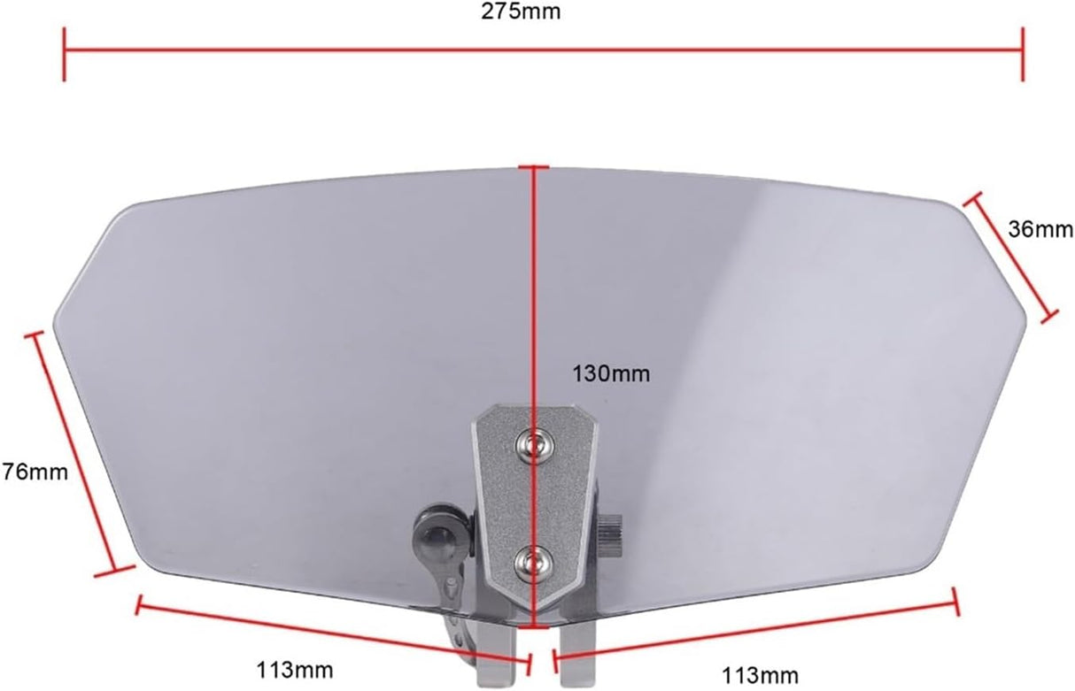 Generic Adjustable Motorcycle Windscreen Wind Deflector - ABS construction