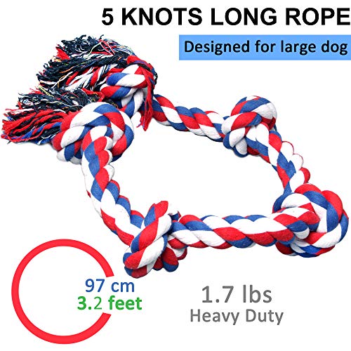 Youngever Dog Rope Toys For Aggressive Chewers - Tough & Durable