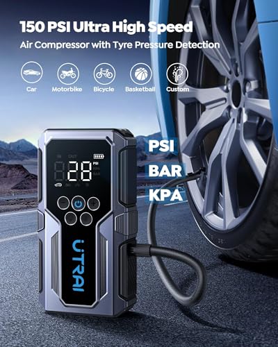 Utrai Portable Car Jump Starter With Air Compressor - 4000A Peak Power