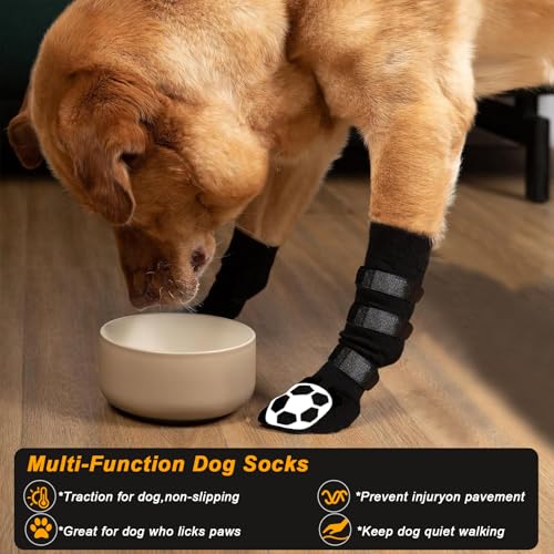 Jjw Non Slip Football Socks For Dogs Xl - Adjustable Straps For All Breeds