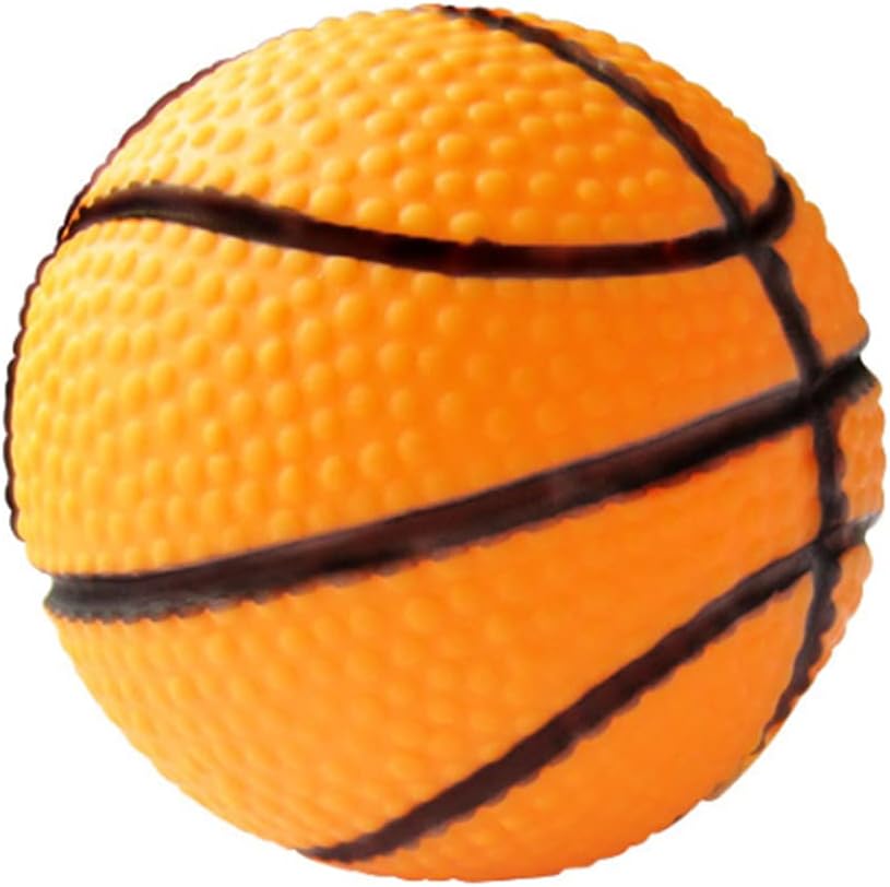 COSYOO Interactive Sound Basketball Dog Toy - Orange Squeaky