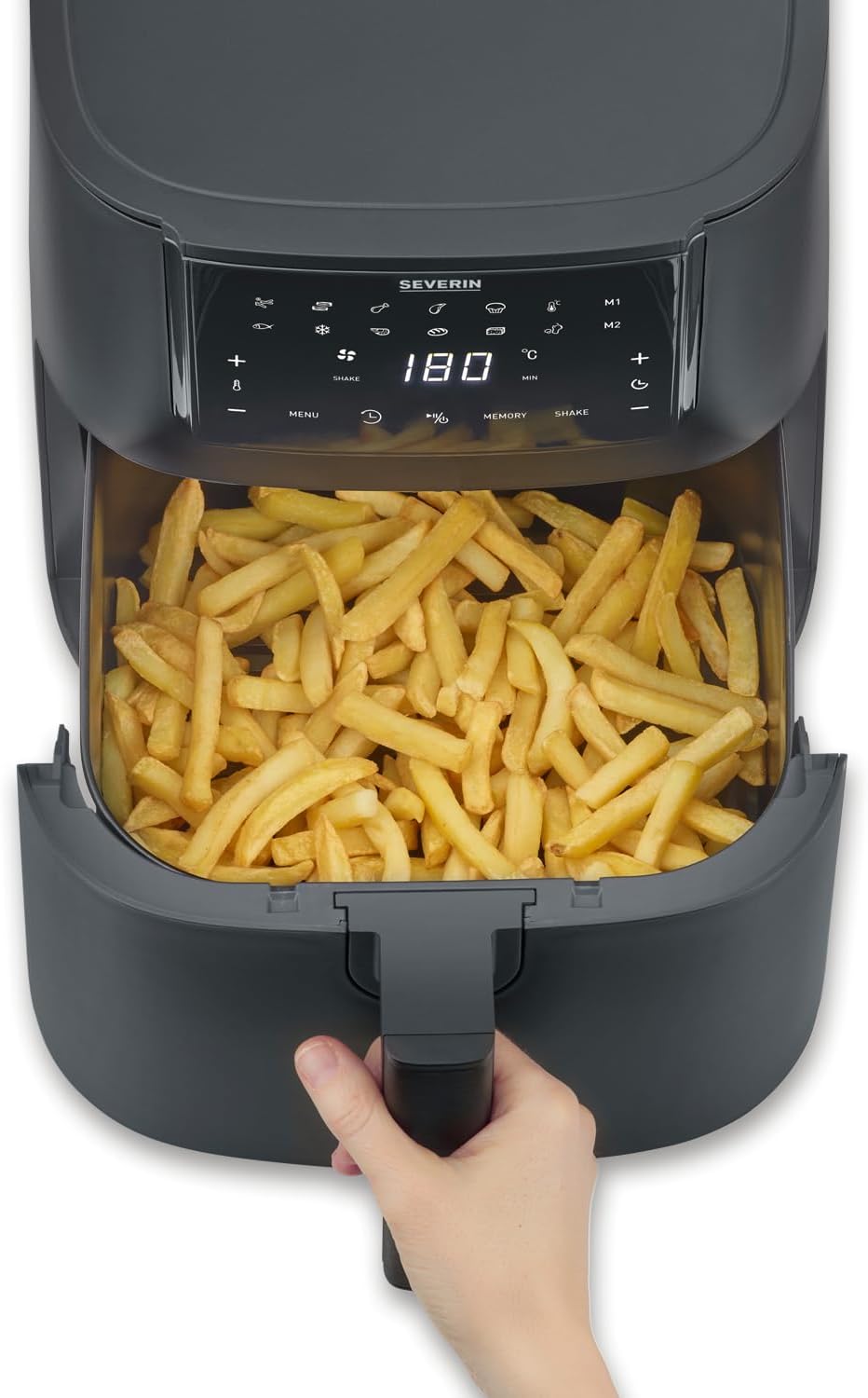 Severin Air Fryer Fr 2462 7L With Touch Display & Oil-Free Cooking