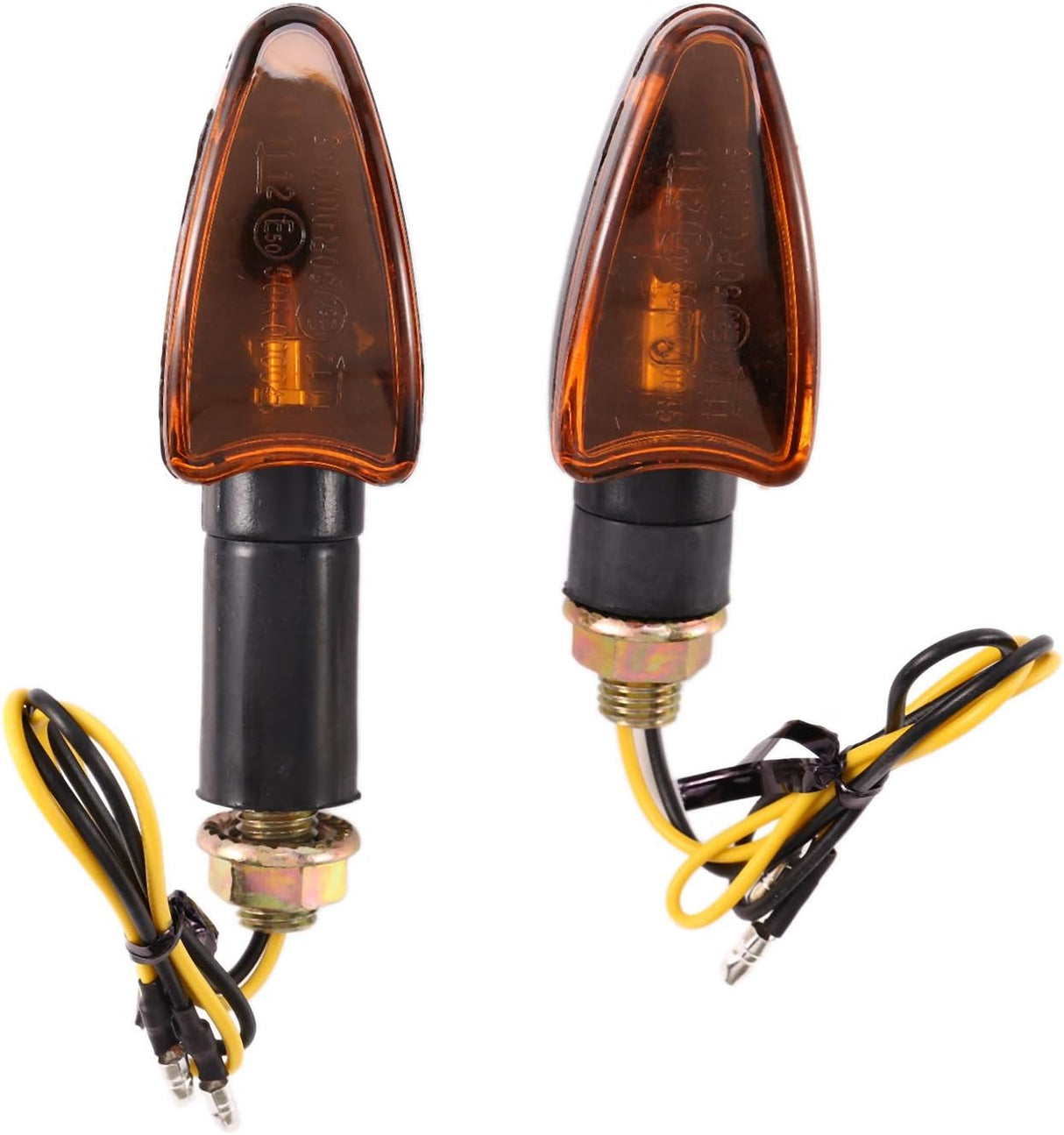Eighosee Universal Motorcycle Turn Signal Lights - 12V Yellow LED
