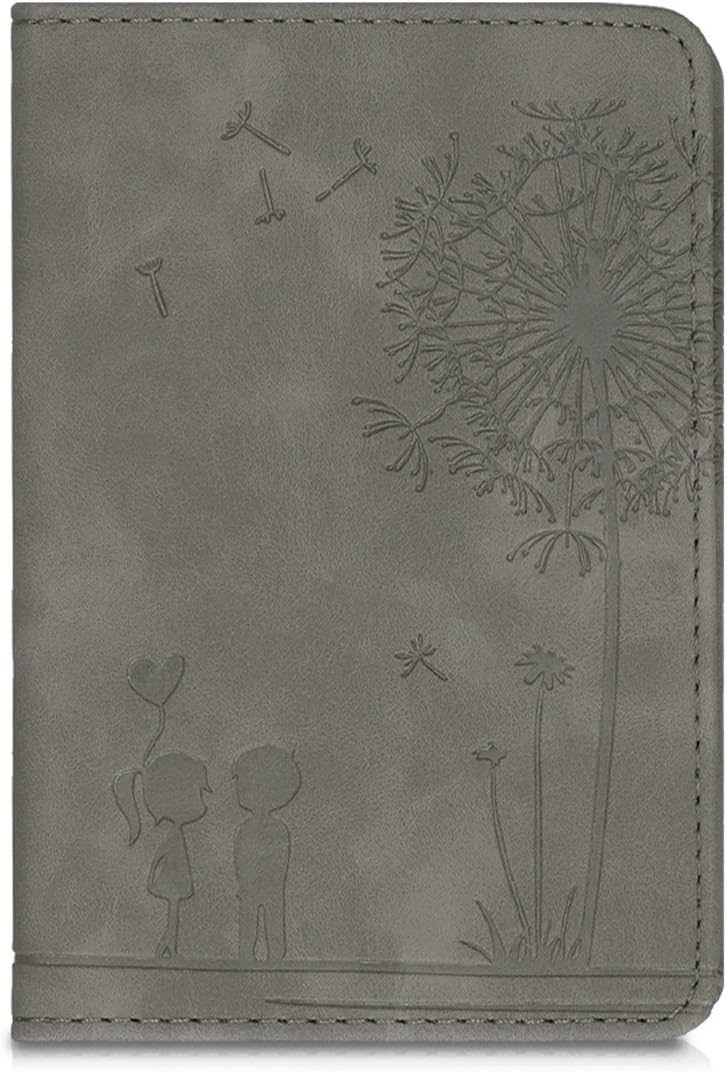 kwmobile Registration & Insurance Holder Dandelion Love Dark Grey