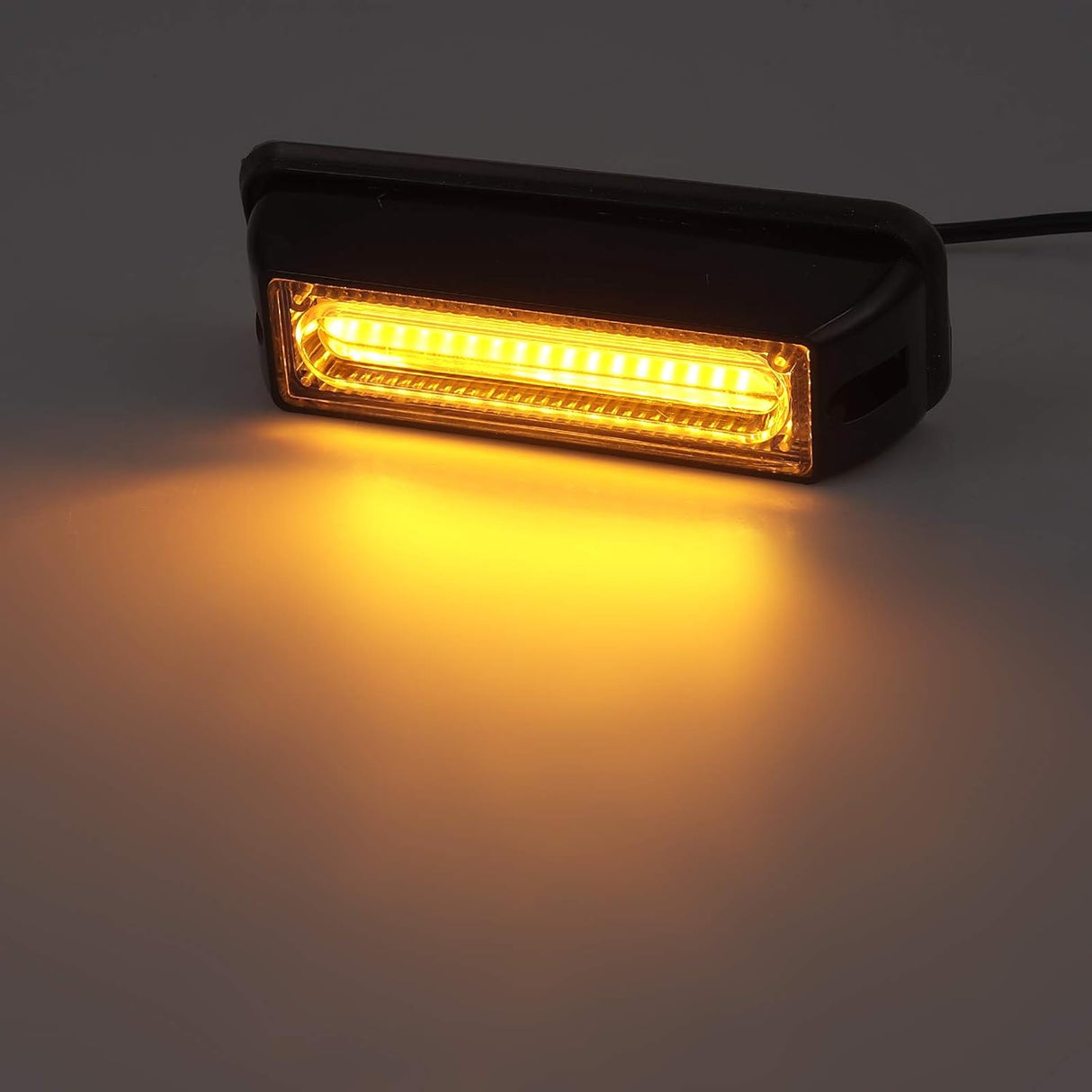 Justech 9CM COB Amber Strobe Flashing Hazard Warning Lights - Universal 12V 24V