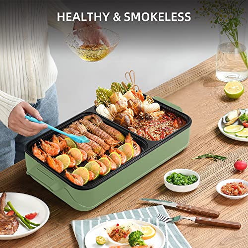 Audecook Electric Hot Pot With Grill - 2 In 1 Multifunctional