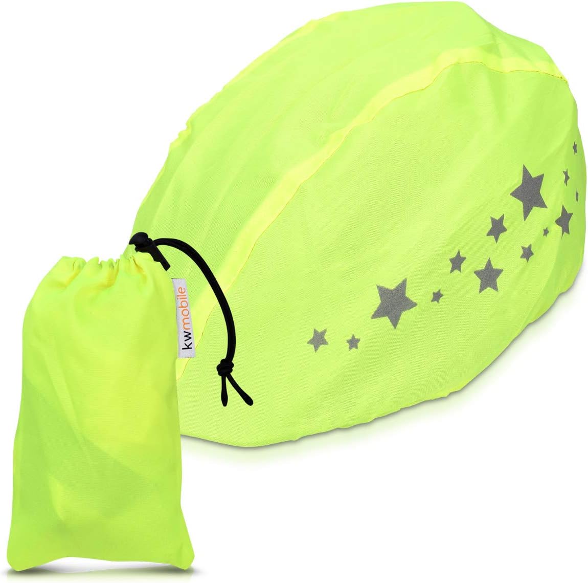 kwmobile Bicycle Helmet Cover - Waterproof Reflective Stars