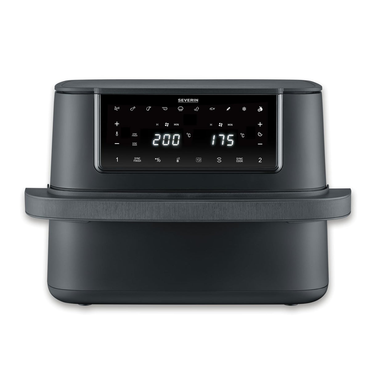 SEVERIN Black Line Flex FR 2490 Hot Air Fryer with dual cooking zones and modern design