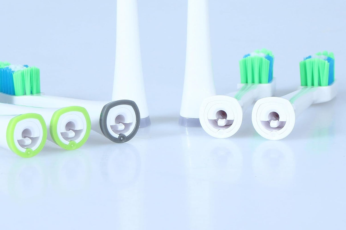 Nevadent Sonic Toothbrush Replacement Heads - 8-pack colored bristles