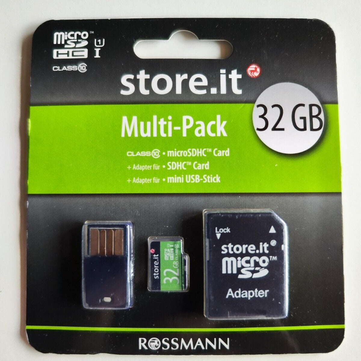 Store.It Multi-Pack 32GB MicroSDXC - 3-in-1 Adapter