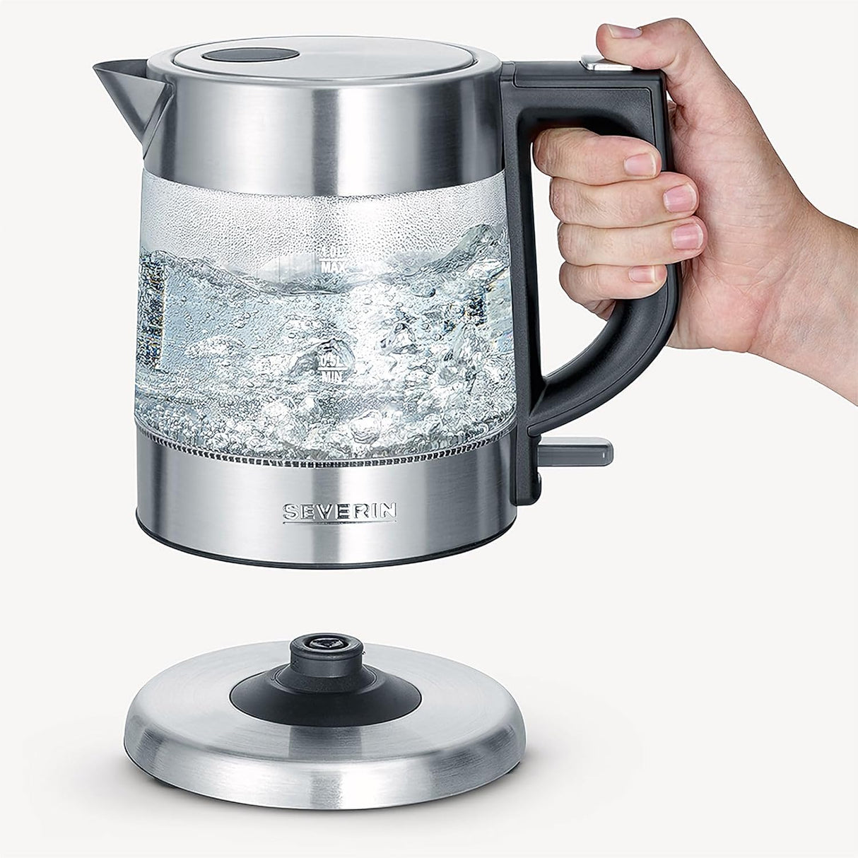 Severin Glass Kettle - Stainless Steel and Glass