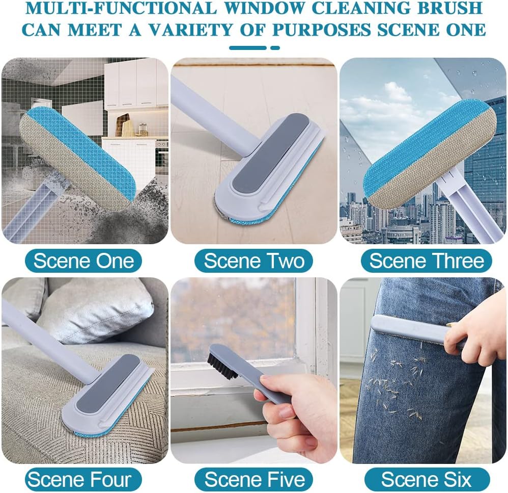 Dollar for Import 11pcs Window Screen Cleaner Tool and Hook Set - Blue, 4-in-1
