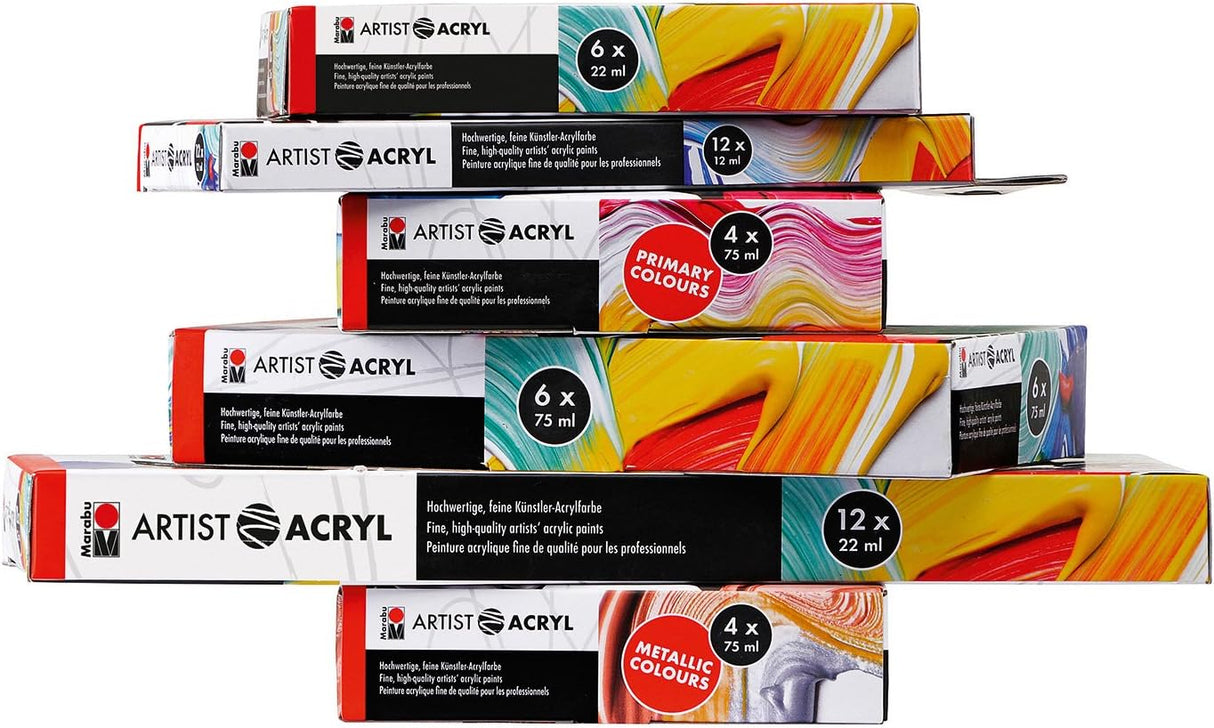 Marabu ARTIST ACRYL Set Primary Colors 4x75ml Tubes