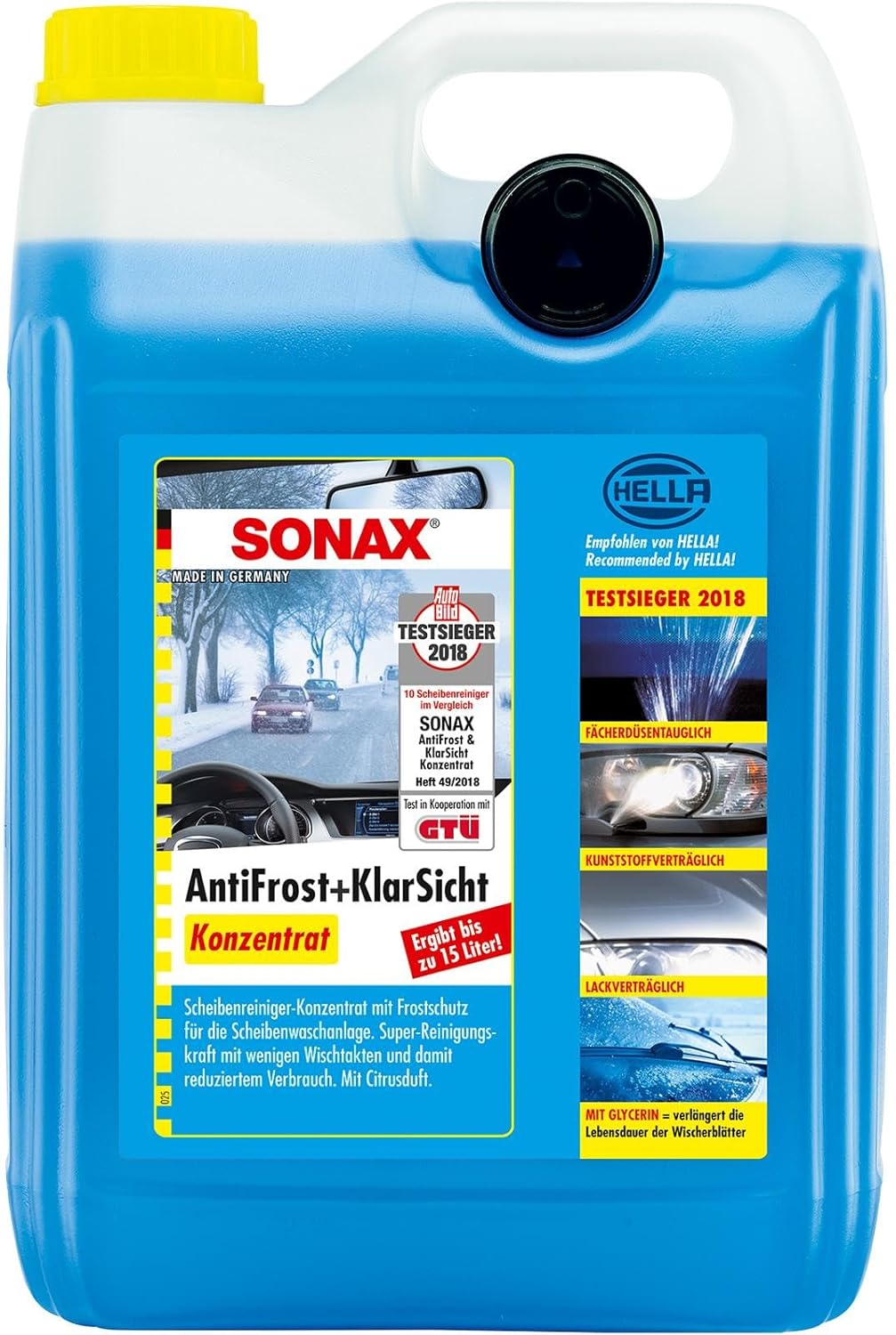 SONAX 332505 Antifreeze Clear View Concentrate - 5 Liters