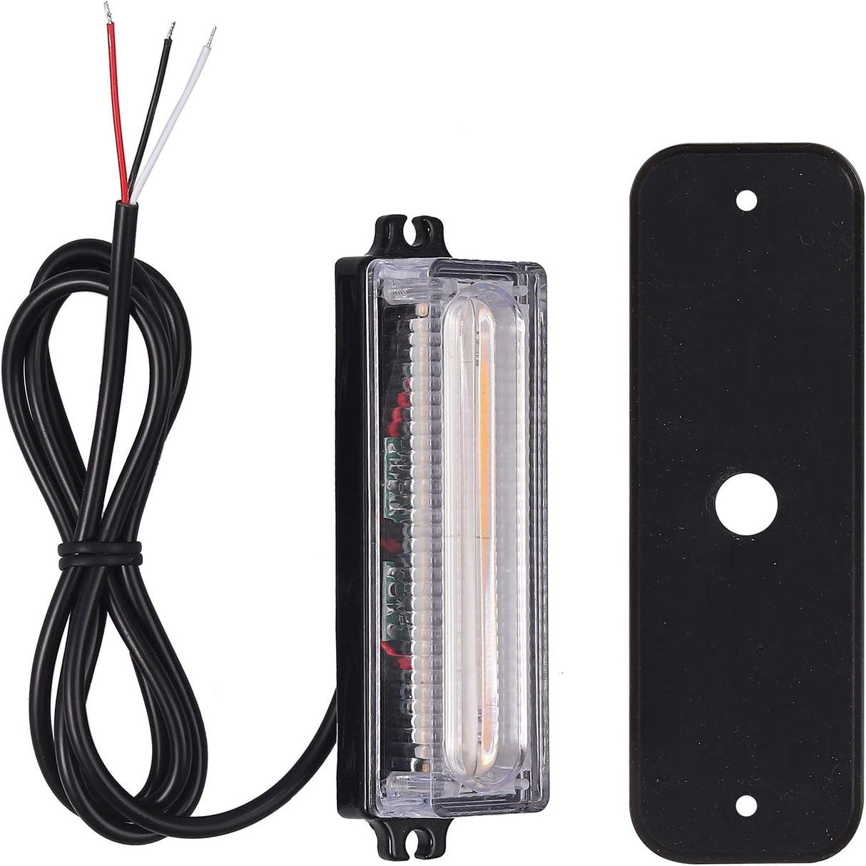 Justech 9CM COB Amber Strobe Flashing Hazard Warning Lights - Universal 12V 24V
