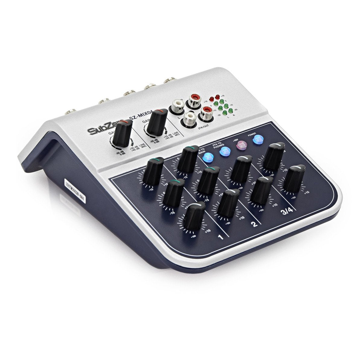SUBZERO SZ-MIX04 4-Channel Mini Mixer with intuitive interface and compact design